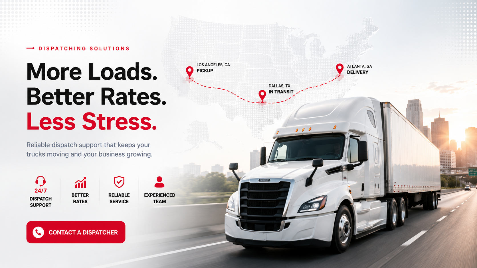 Dispatch solutions hero truck image